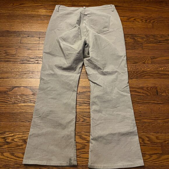 Uniqlo Women's Size 12 Corduroy Slim Flared Pants Light Beige Stretch Academia - Picture 8 of 9